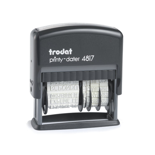 Trodat Printy 4817 A – Französisch, mit schwarzem Abdruck