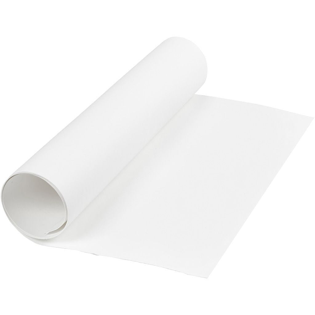 Creativ Company Lederpapier, Zellulose, Latex, Weiss, 50 × 100 cm, 350 g/m², 1 Stk., Uni