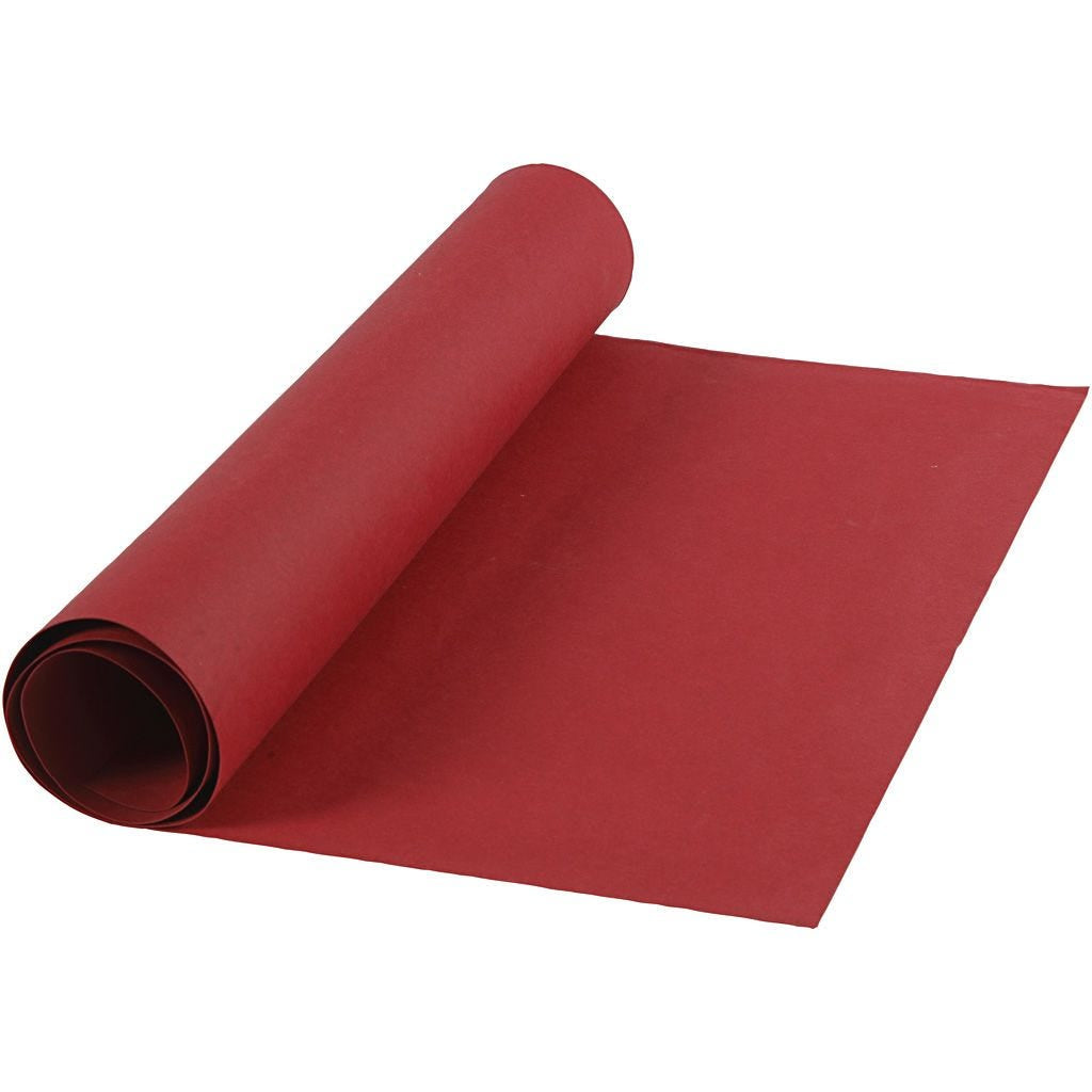 Creativ Company Lederpapier, Zellulose, Latex, Rot, 50 × 100 cm, 350 g/m², 1 Rolle, 498946