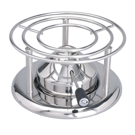 Kisag Fondue-Set Ronda – Edelstahl, Ø 19,5 cm – Gasbrenner – Silber
