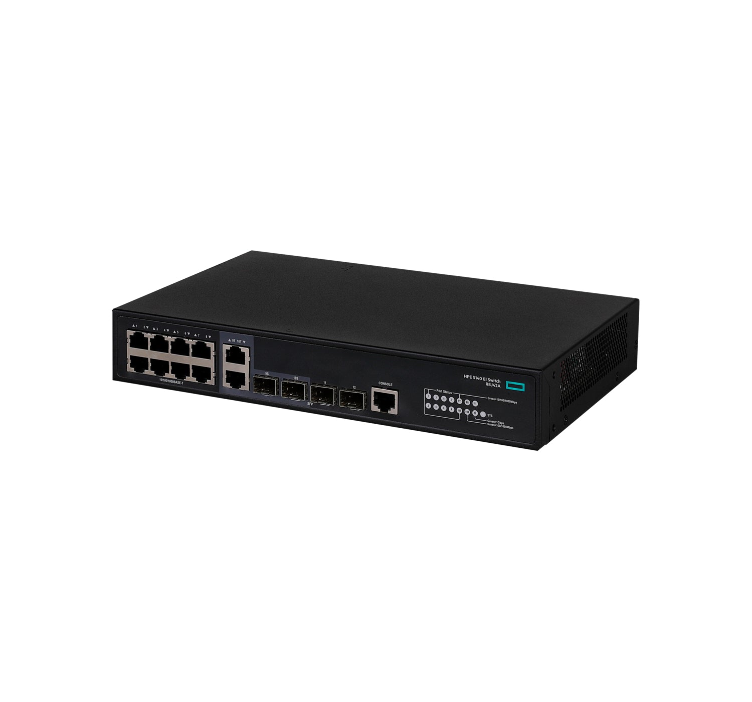 HPE FlexNetwork 5140 – Managed Switch – 8×GbE, 2×SFP+, L3, 1U