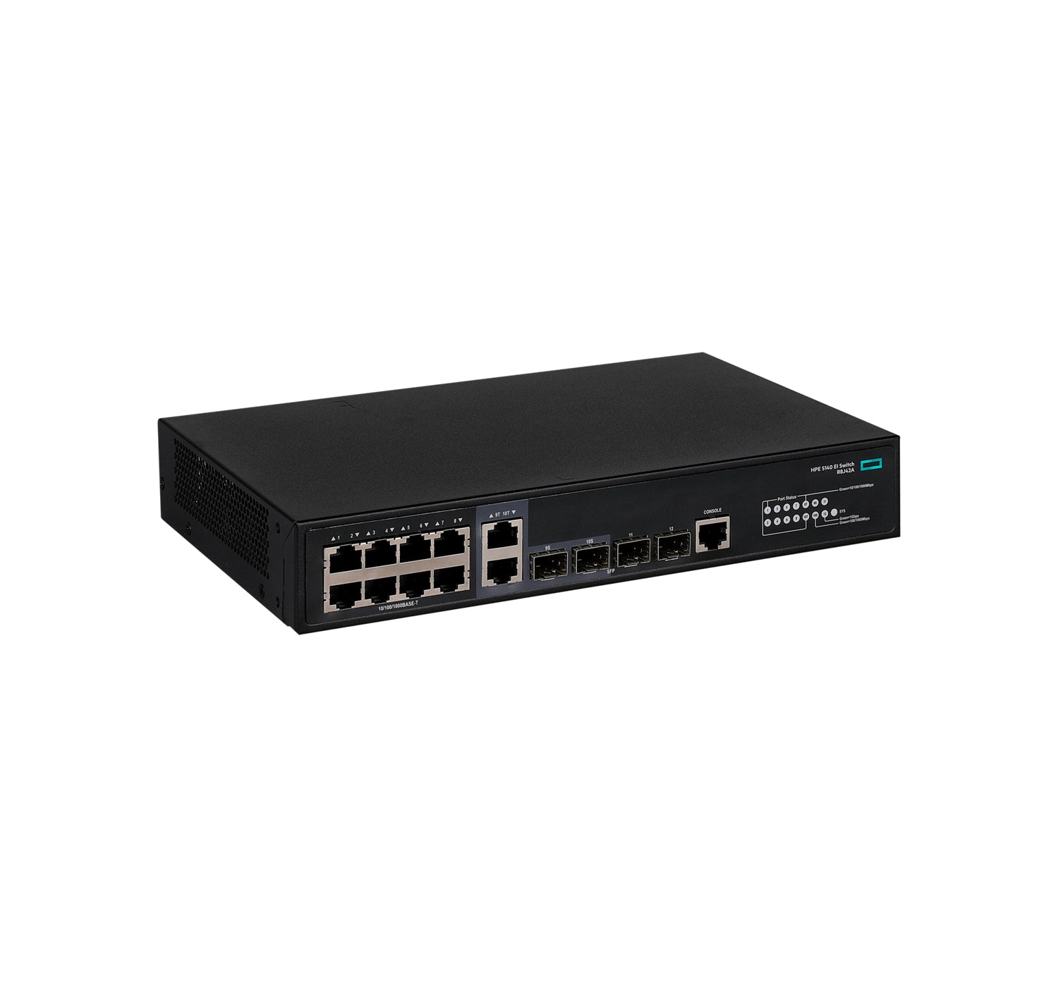 HPE FlexNetwork 5140 – Managed Switch – 8×GbE, 2×SFP+, L3, 1U