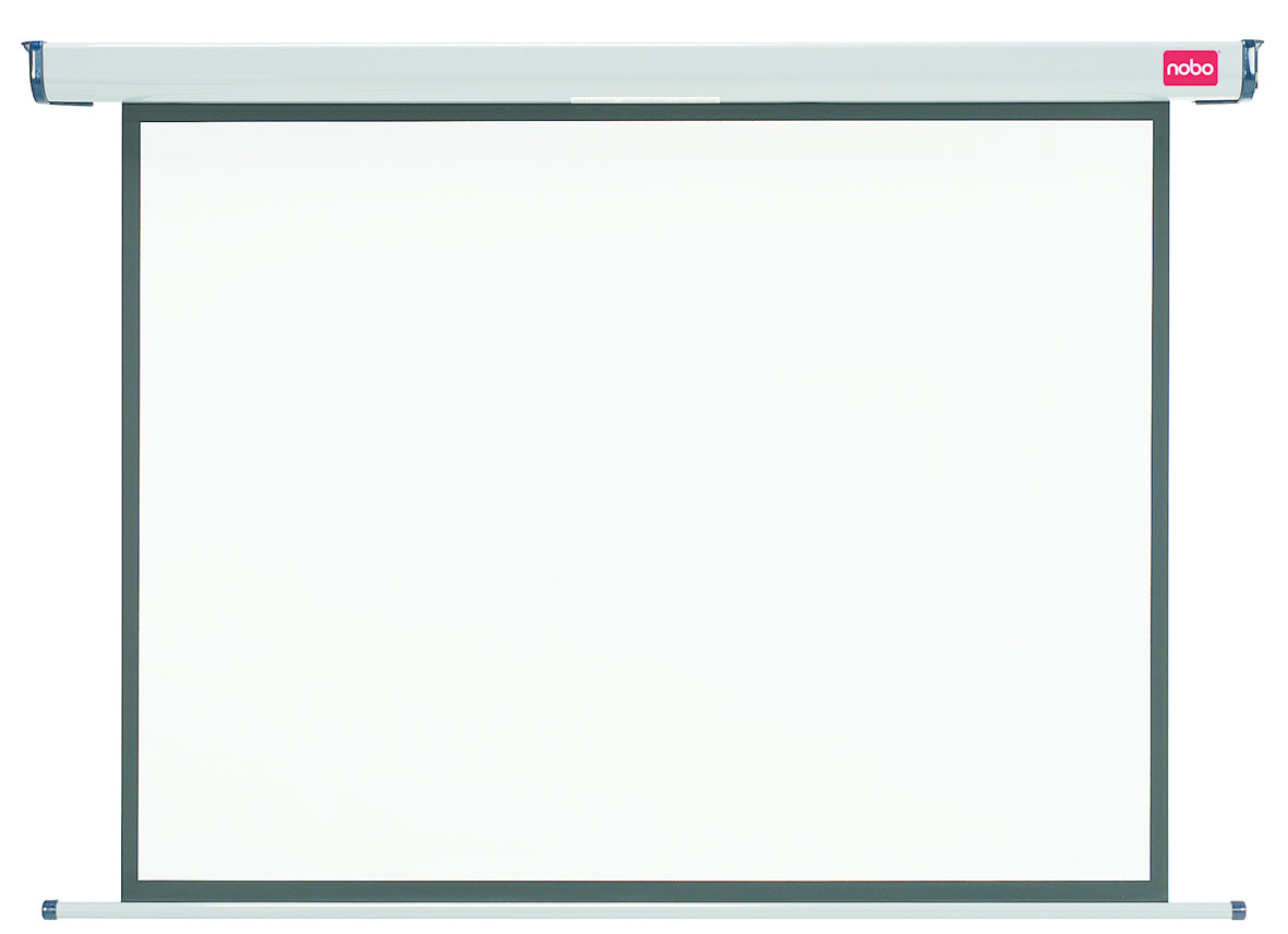 Nobo Motor-Leinwand – 4:3, 240,0 × 180,0 cm, mit Fernbedienung, weiss, für Decken- oder Wandbefestigung
