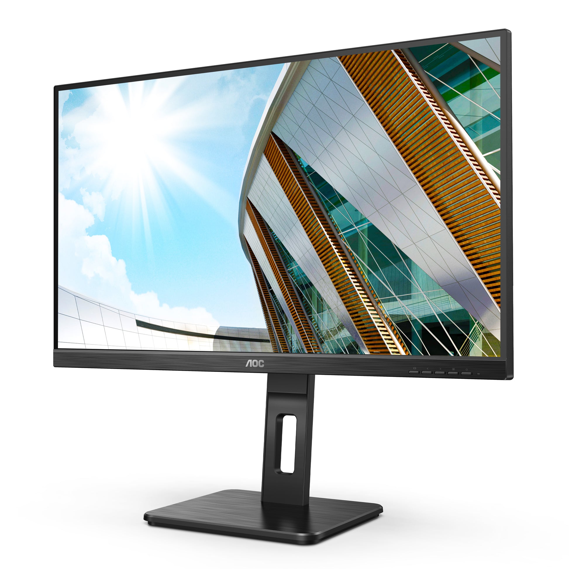 AOC U27P2 – Monitor, 27", 3840 × 2160 (UHD 4K), IPS, 60 Hz, 350 cd/m², VESA 100 × 100, Schwarz