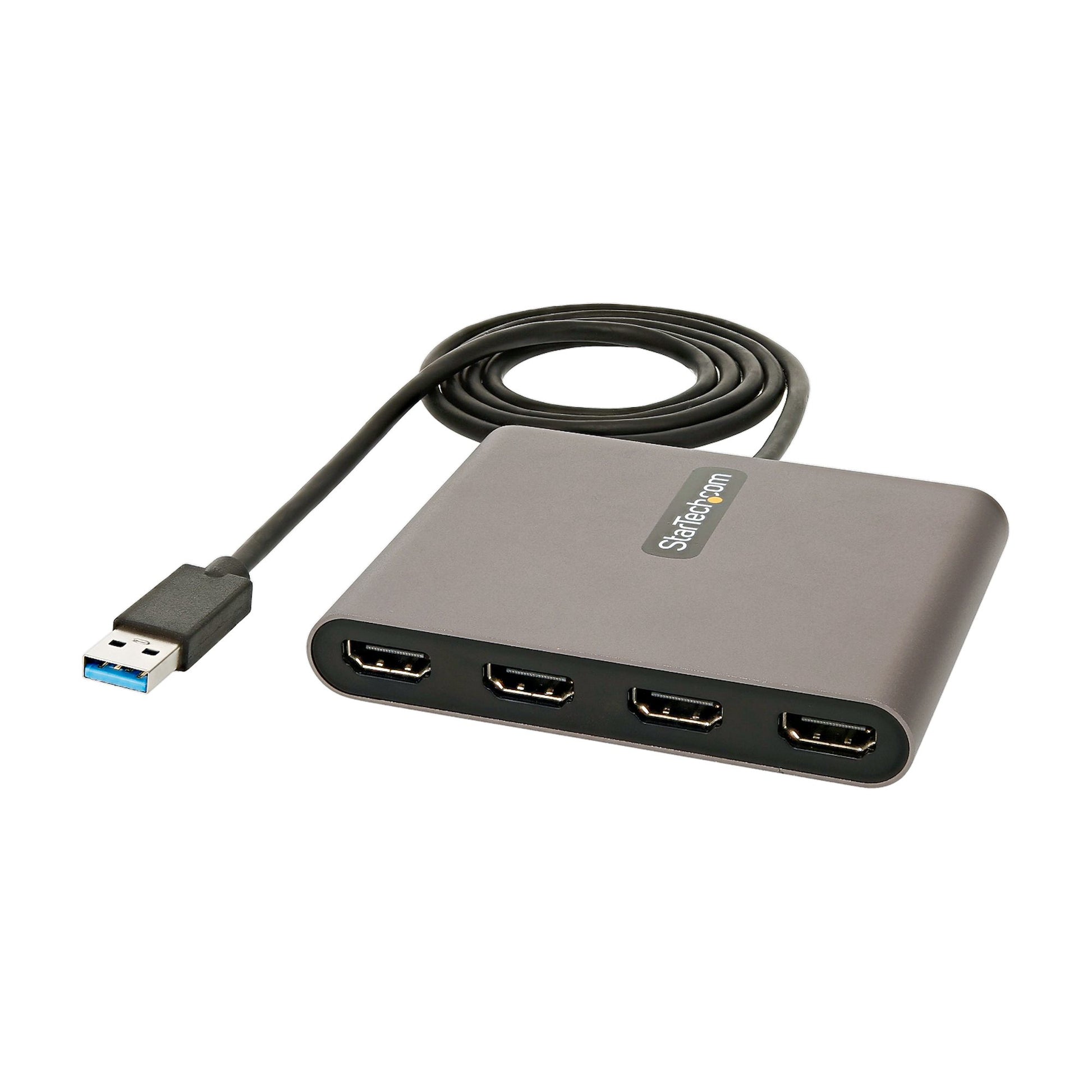 StarTech.com Multi-Monitor-Adapter USB-A zu 4× HDMI – 1920 × 1080 @ 60 Hz, USB 3.2 Gen 1, 1 m, für Windows