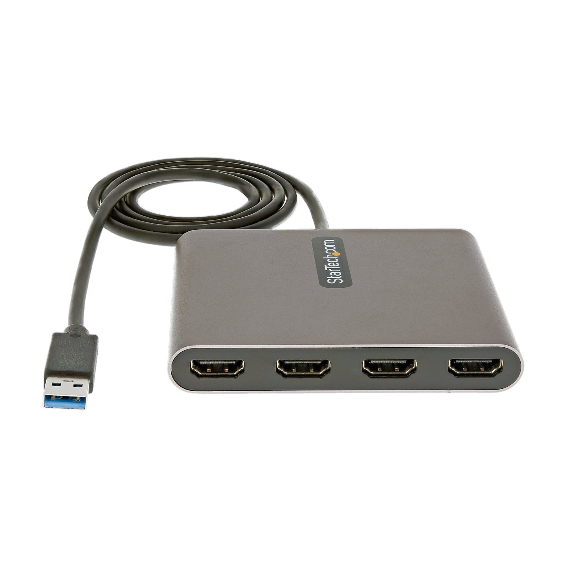 StarTech.com Multi-Monitor-Adapter USB-A zu 4× HDMI – 1920 × 1080 @ 60 Hz, USB 3.2 Gen 1, 1 m, für Windows