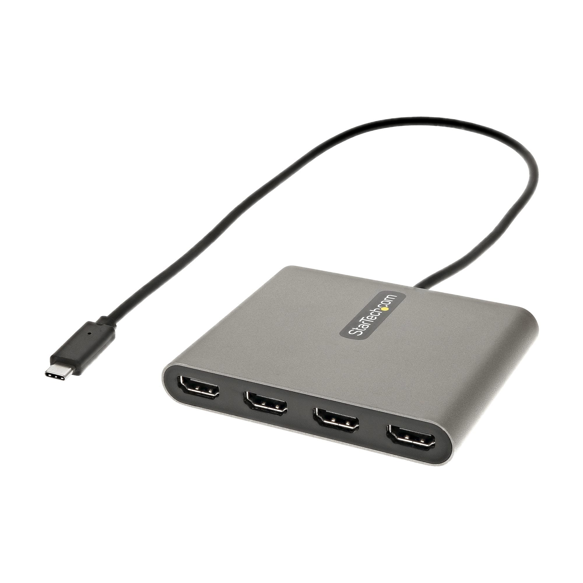StarTech.com USB-C Adapter zu 4× HDMI – 1920 × 1080 @ 60 Hz, für Windows 10/11, Grau