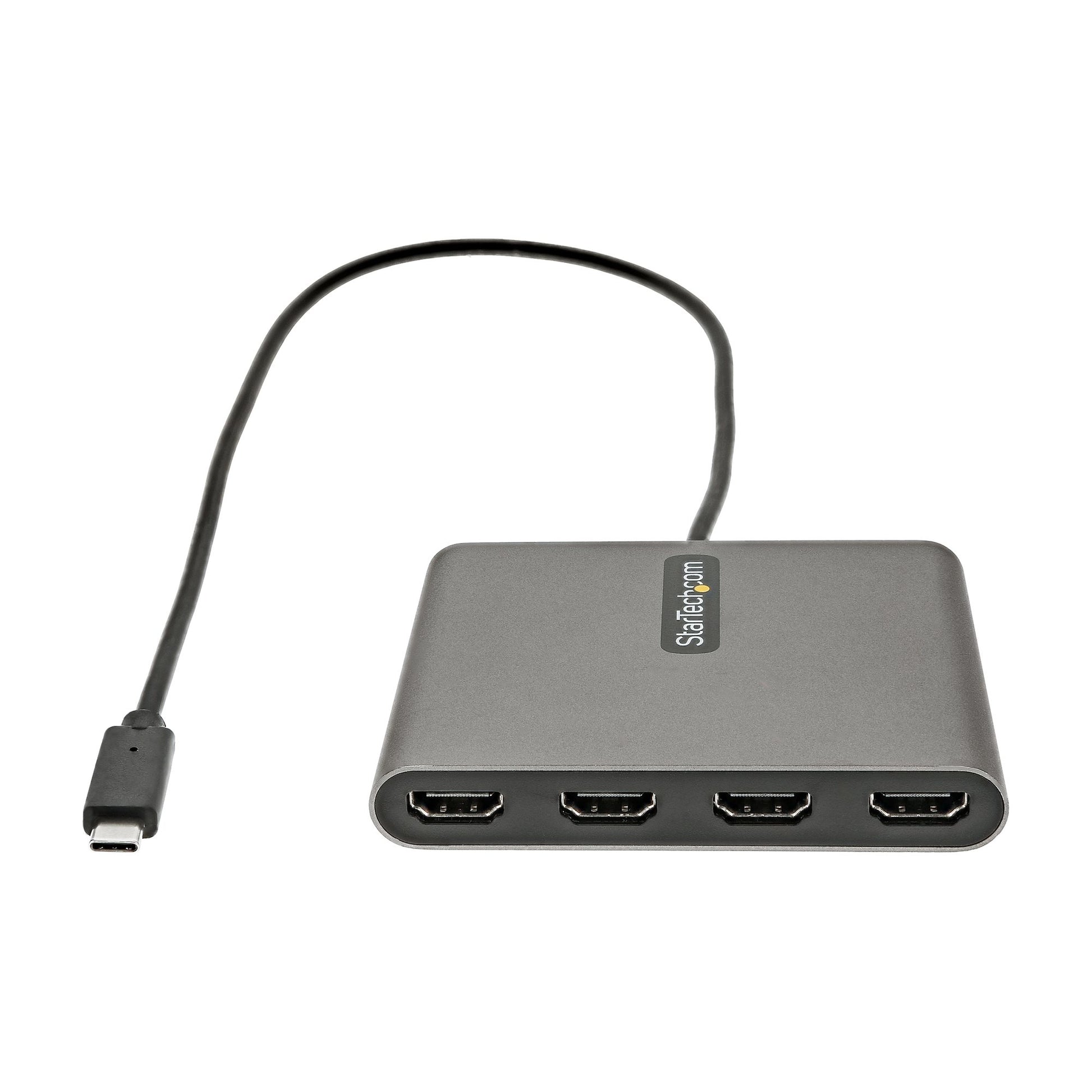 StarTech.com USB-C Adapter zu 4× HDMI – 1920 × 1080 @ 60 Hz, für Windows 10/11, Grau