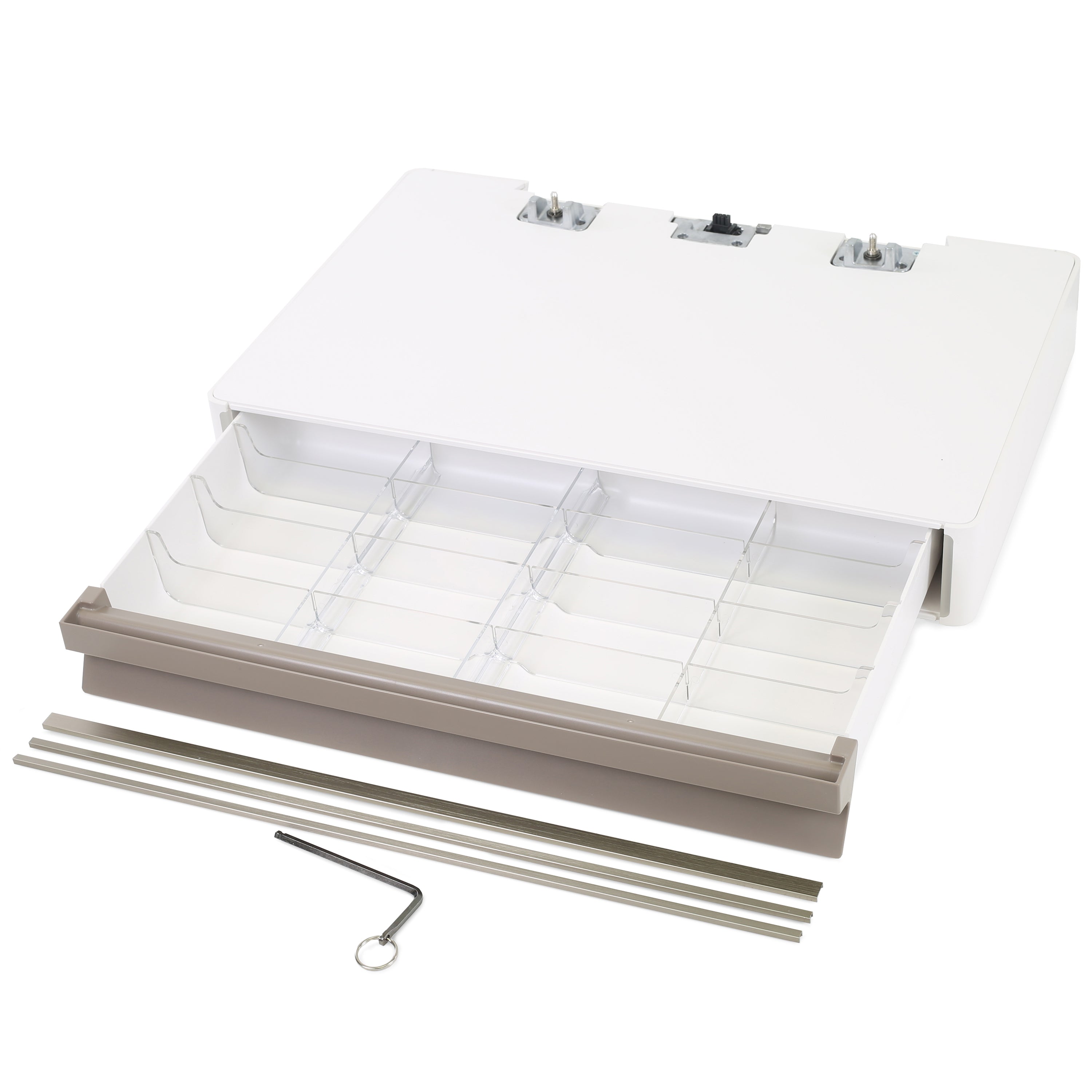 Ergotron CareFit Pro 98-487 – Schublade für CareFit, abschliessbar, Traglast 0,9 kg, grau/weiss