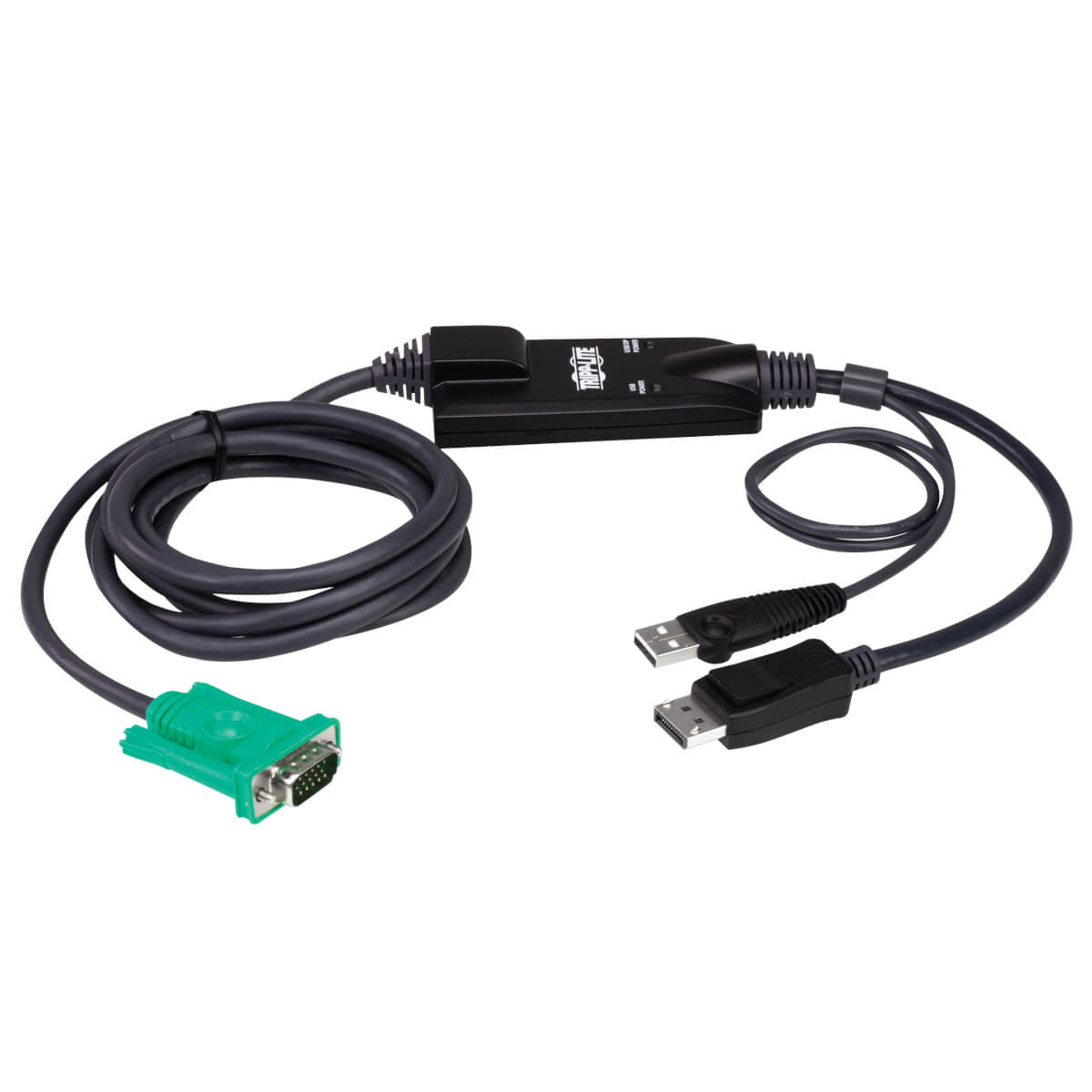 Tripp Lite P778-006-DP Kabelkit VGA/USB-A zu DisplayPort – 1920 × 1080, 1,83 m – Schwarz/Grün