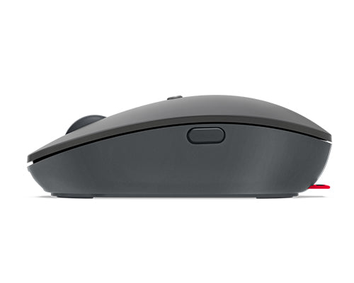 Lenovo Go Multi-Device Wireless – Maus – Kabellos (Bluetooth/2,4 GHz), 2400 DPI, beidhändig, Grau