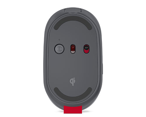 Lenovo Go Multi-Device Wireless – Maus – Kabellos (Bluetooth/2,4 GHz), 2400 DPI, beidhändig, Grau