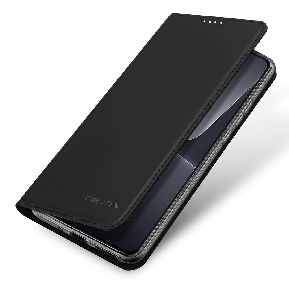 Nevox Vario Series Folio – für Xiaomi 13, mit Ständer, 1 Kartenfach, PU+TPU, Schwarz