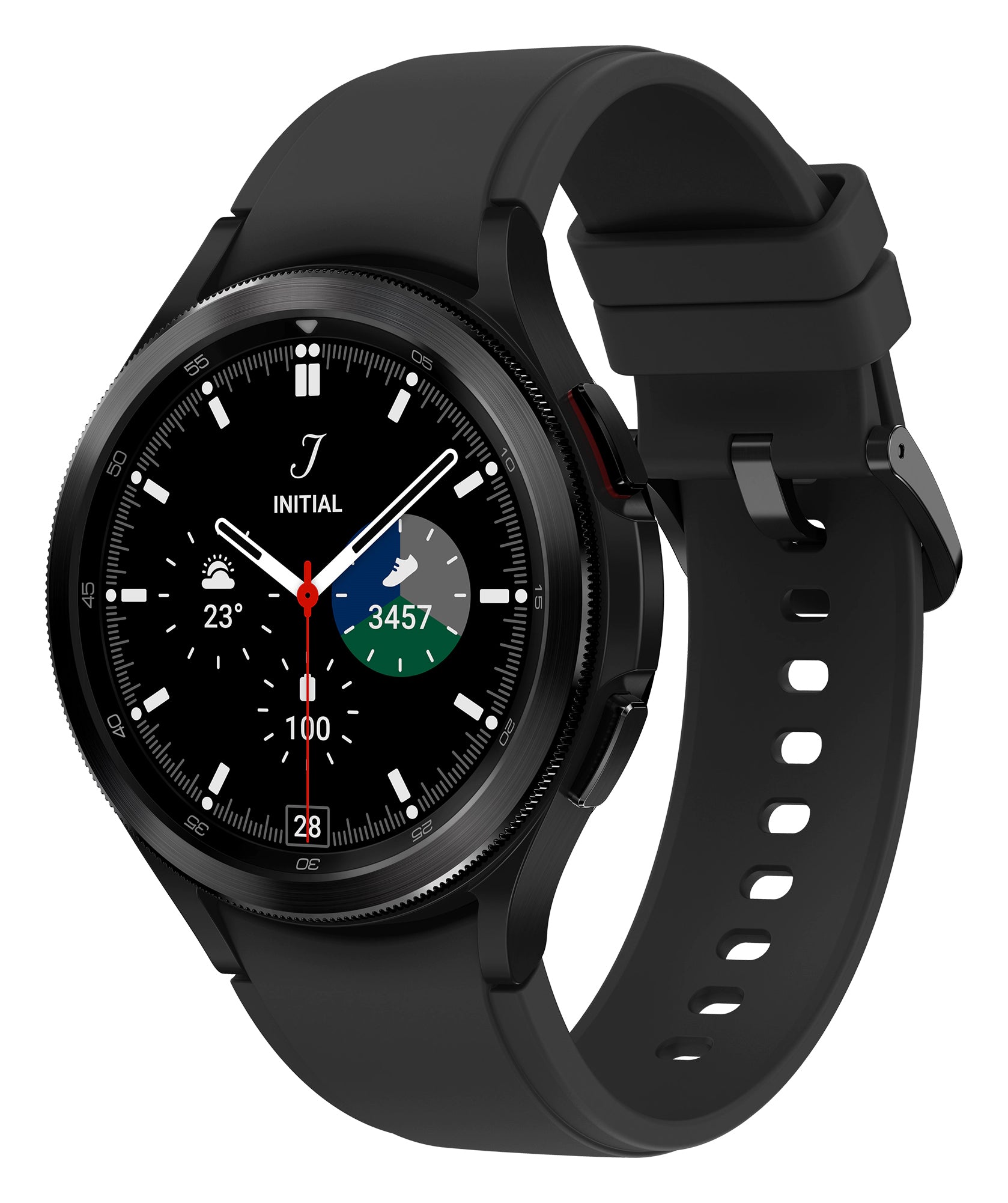 Samsung Galaxy Watch4 Classic – 46 mm, AMOLED, Gorilla Glass, Edelstahl, Schwarz, 5 ATM