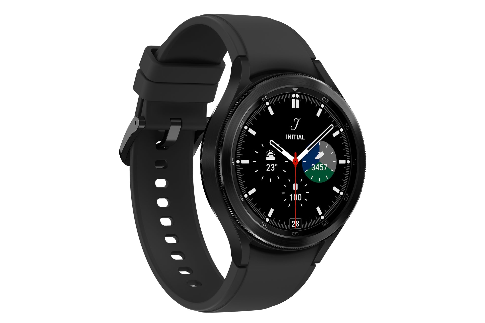 Samsung Galaxy Watch4 Classic – 46 mm, AMOLED, Gorilla Glass, Edelstahl, Schwarz, 5 ATM