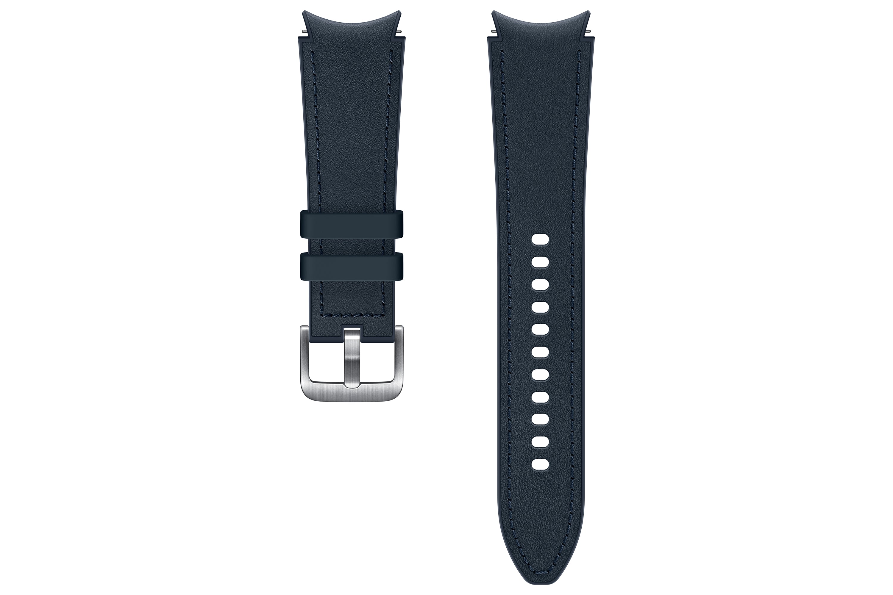 Samsung Armband – Galaxy Watch4, Navy, Fluor-Elastomer, Leder