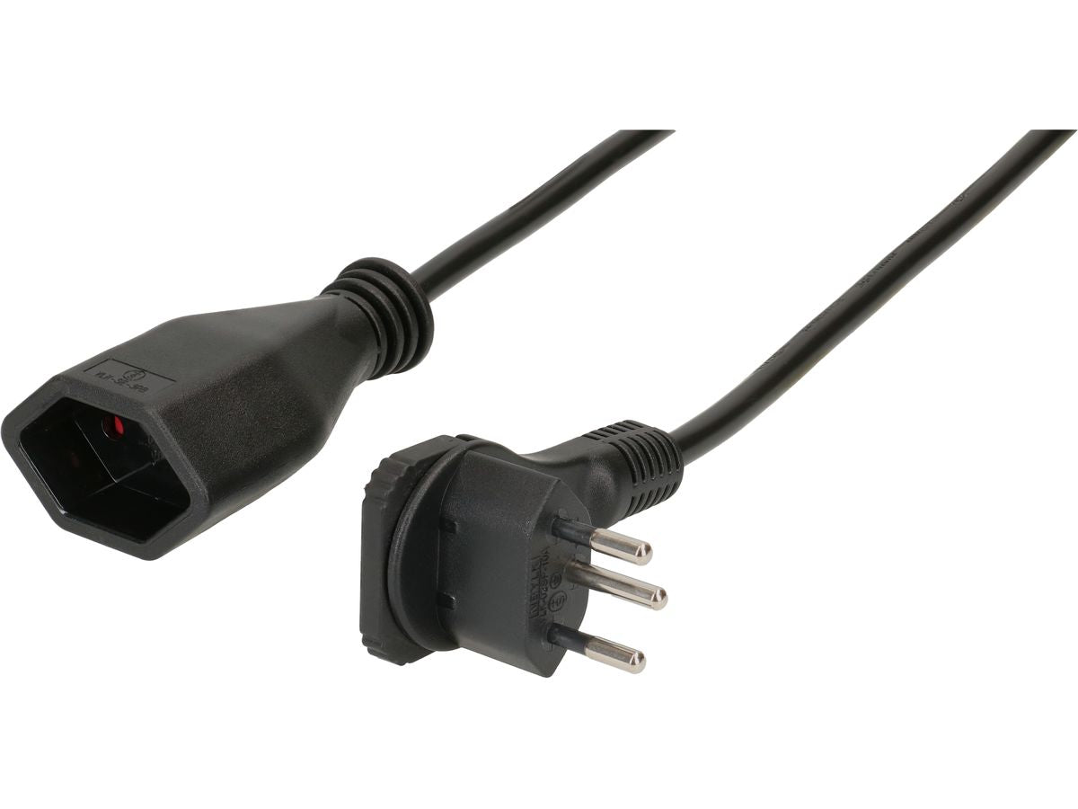 Max Hauri AG Max Hauri Verlängerungskabel – T12–T13, 5 m, 3×1 mm², schwarz