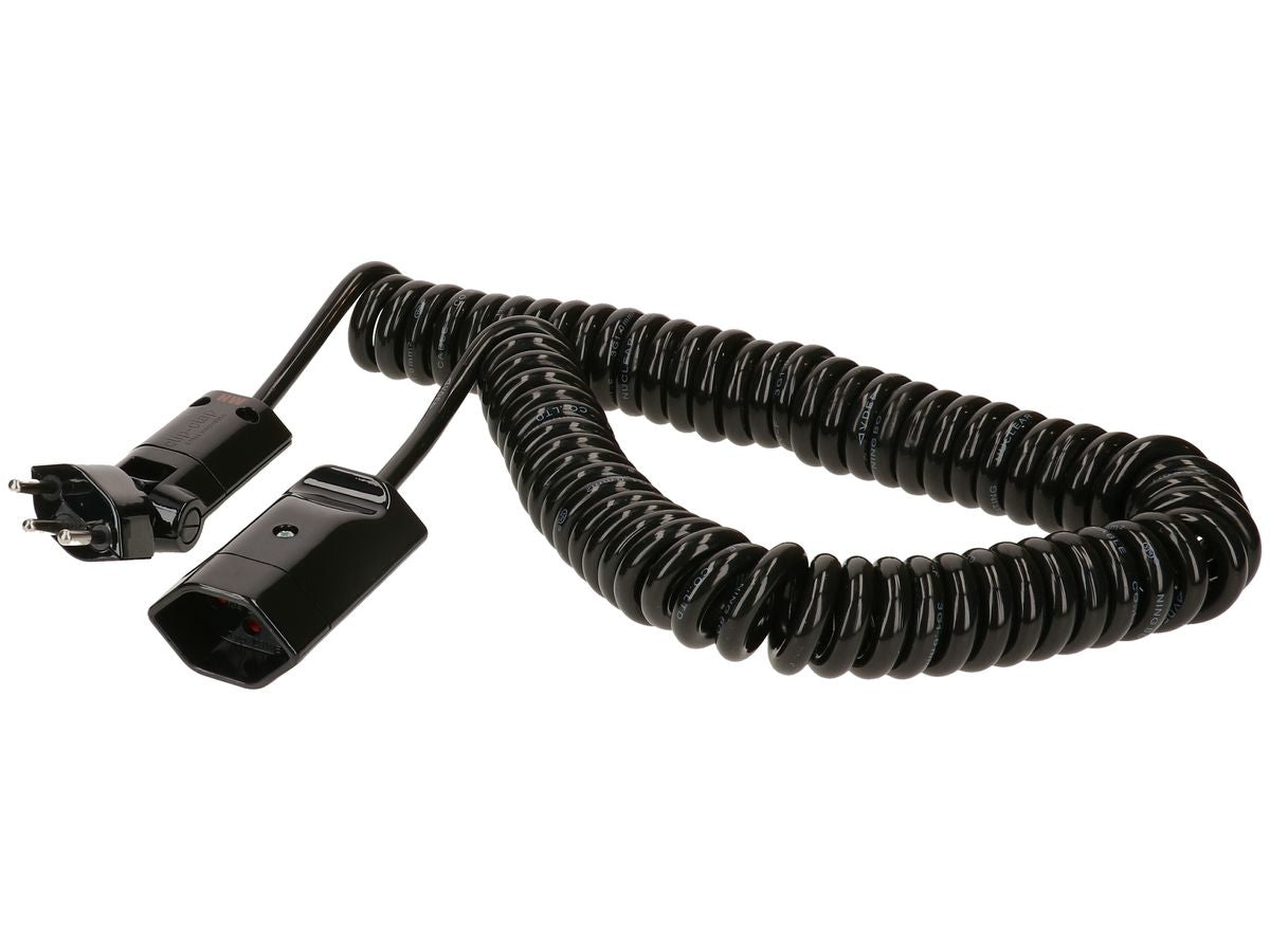 Max Hauri AG Max Hauri Verlängerungskabel – T12–T13, 4 m, 3×1 mm², abgewinkelt, schwarz