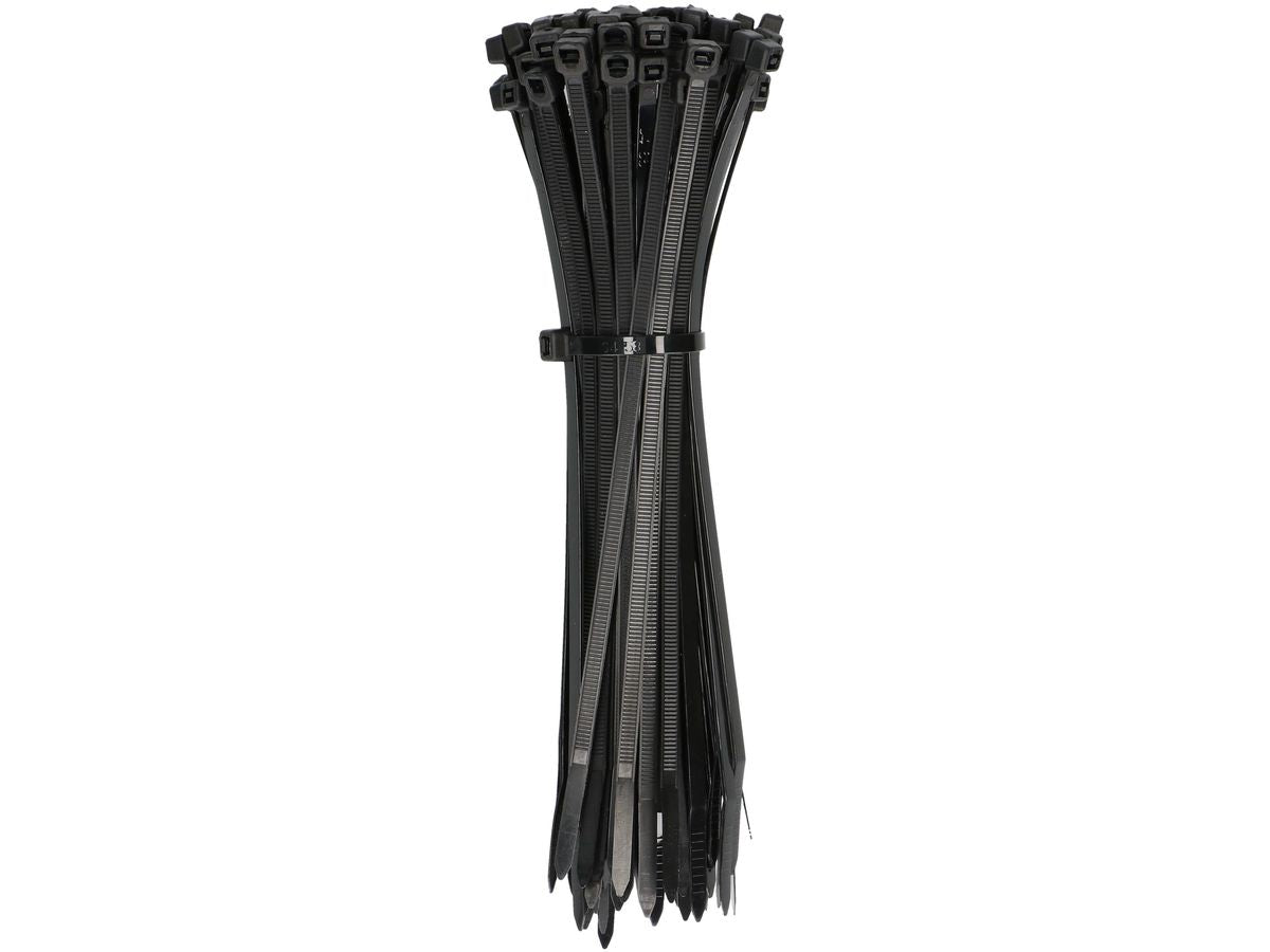 Max Hauri AG Max Hauri Kabelbinder, 200×4,5 mm, 100er-Pack – Schwarz