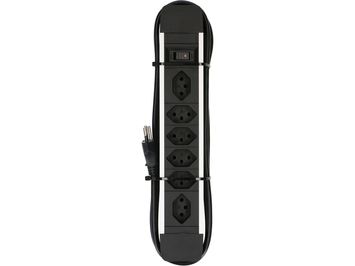 Max Hauri AG Max Hauri Steckdosenleiste – 6×T13, 2 m, Schalter