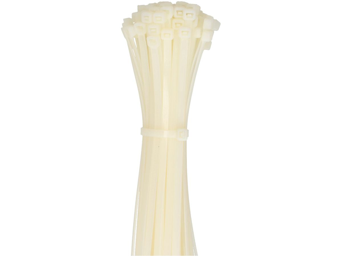 Max Hauri AG Max Hauri Kabelbinder 370×4,8 mm, 100er-Pack – weiss