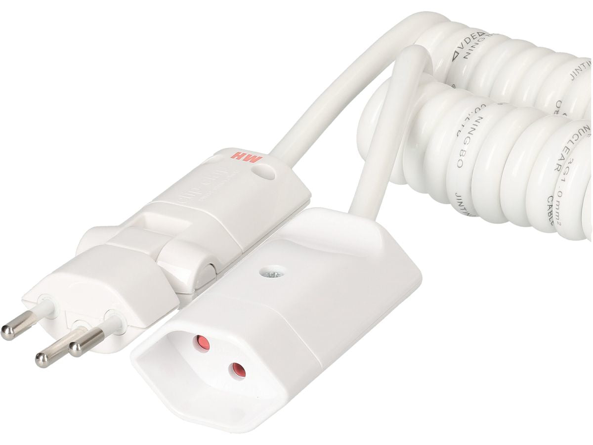 Max Hauri AG Max Hauri Verlängerungskabel – T12–T13, 2,5 m, 3×1 mm², weiss
