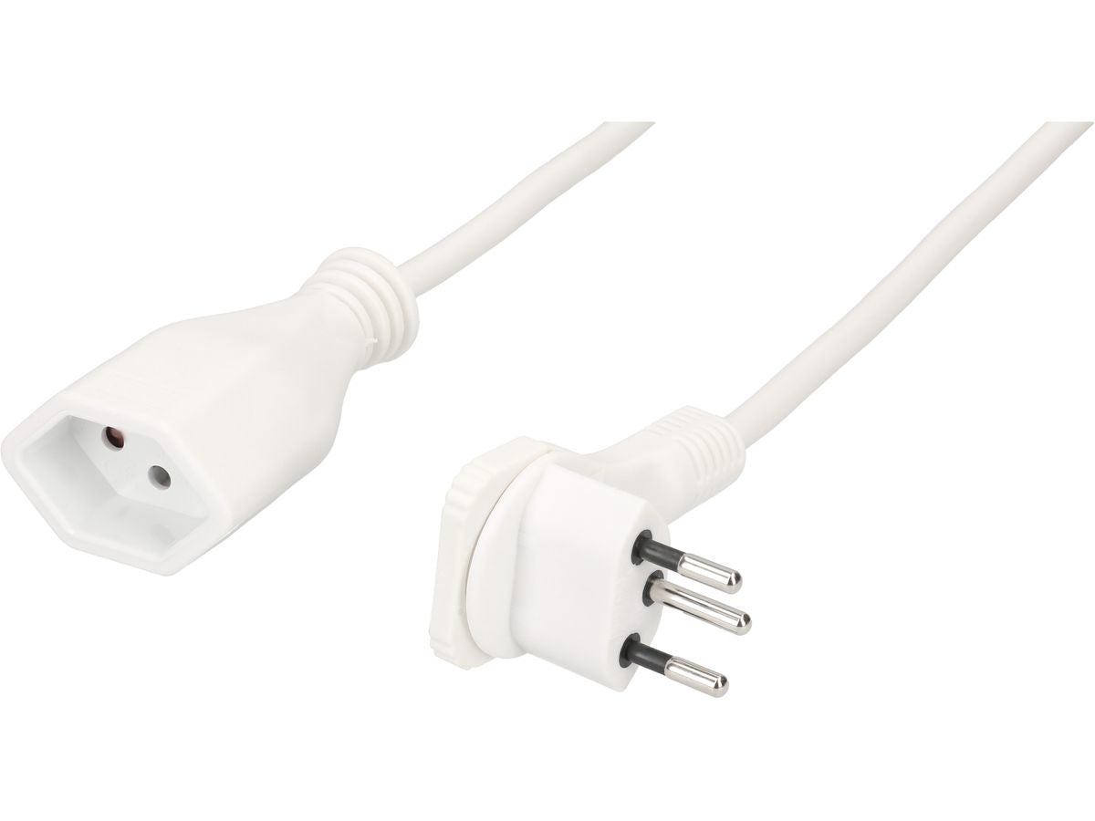 Max Hauri AG Max Hauri Verlängerungskabel – T12–T13, 5 m, 3×1 mm², weiss