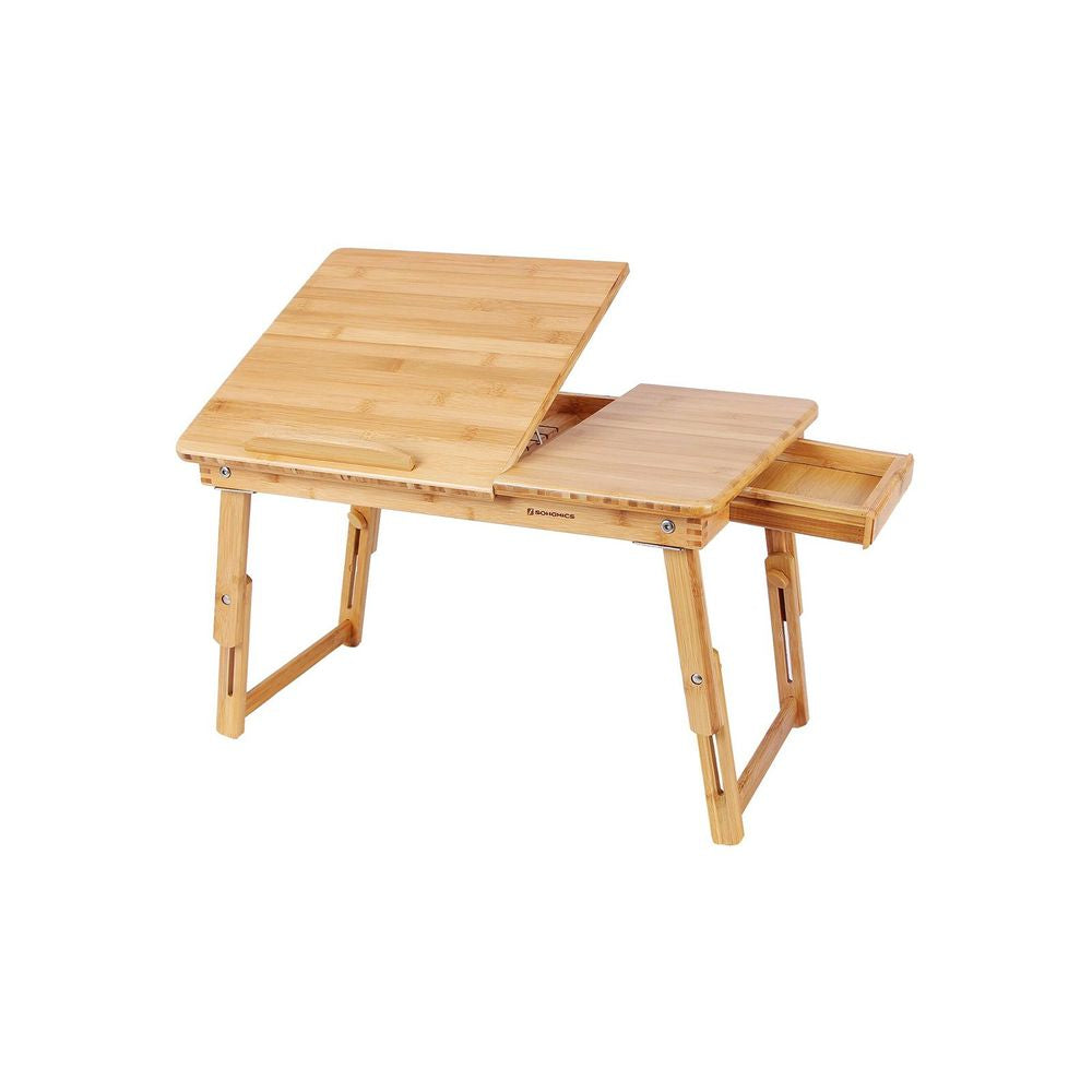 Songmics Laptop-Ständer – bis 15", höhenverstellbar – Bambus, Braun