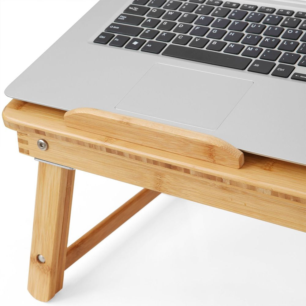 Songmics Laptop-Ständer – bis 15", höhenverstellbar – Bambus, Braun