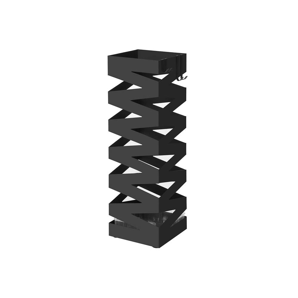 Songmics Schirmständer – Metall, Schwarz, 15,5 × 15,5 × 49 cm