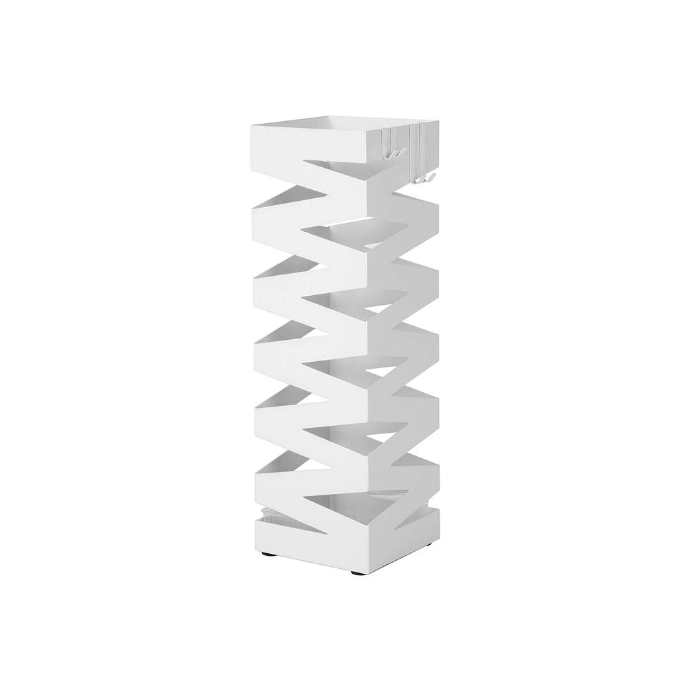 Songmics Schirmständer – Metall, Weiss, 15,5 × 15,5 × 49 cm