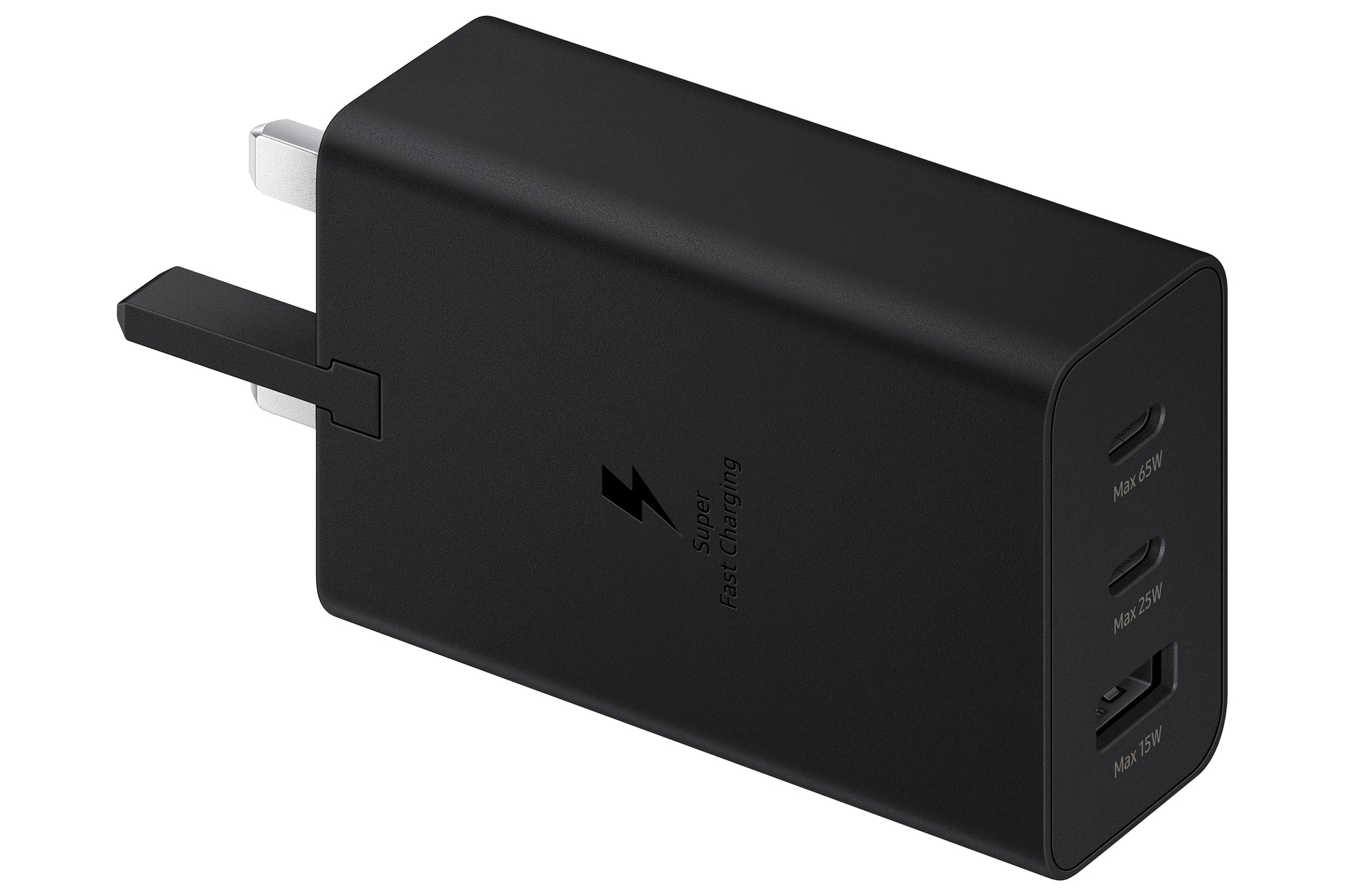 Samsung EP-T6530 USB-Desktop-Ladegerät 65 W – USB-C×2, USB-A×1 – Schwarz