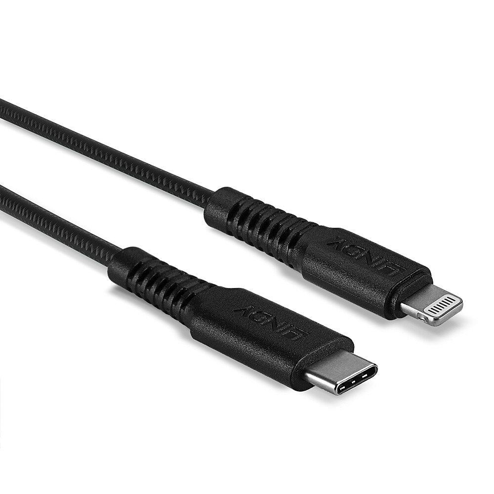 Lindy USB-C auf Lightning Kabel, 0,50 m, Aramid-verstärkt