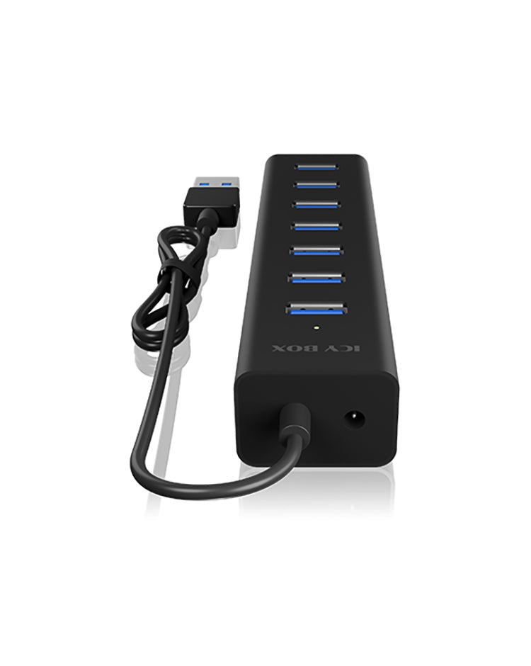 ICY BOX IB-HUB1700-U3 USB-Hub – USB 3.0, 7× USB-A, für Windows/Mac