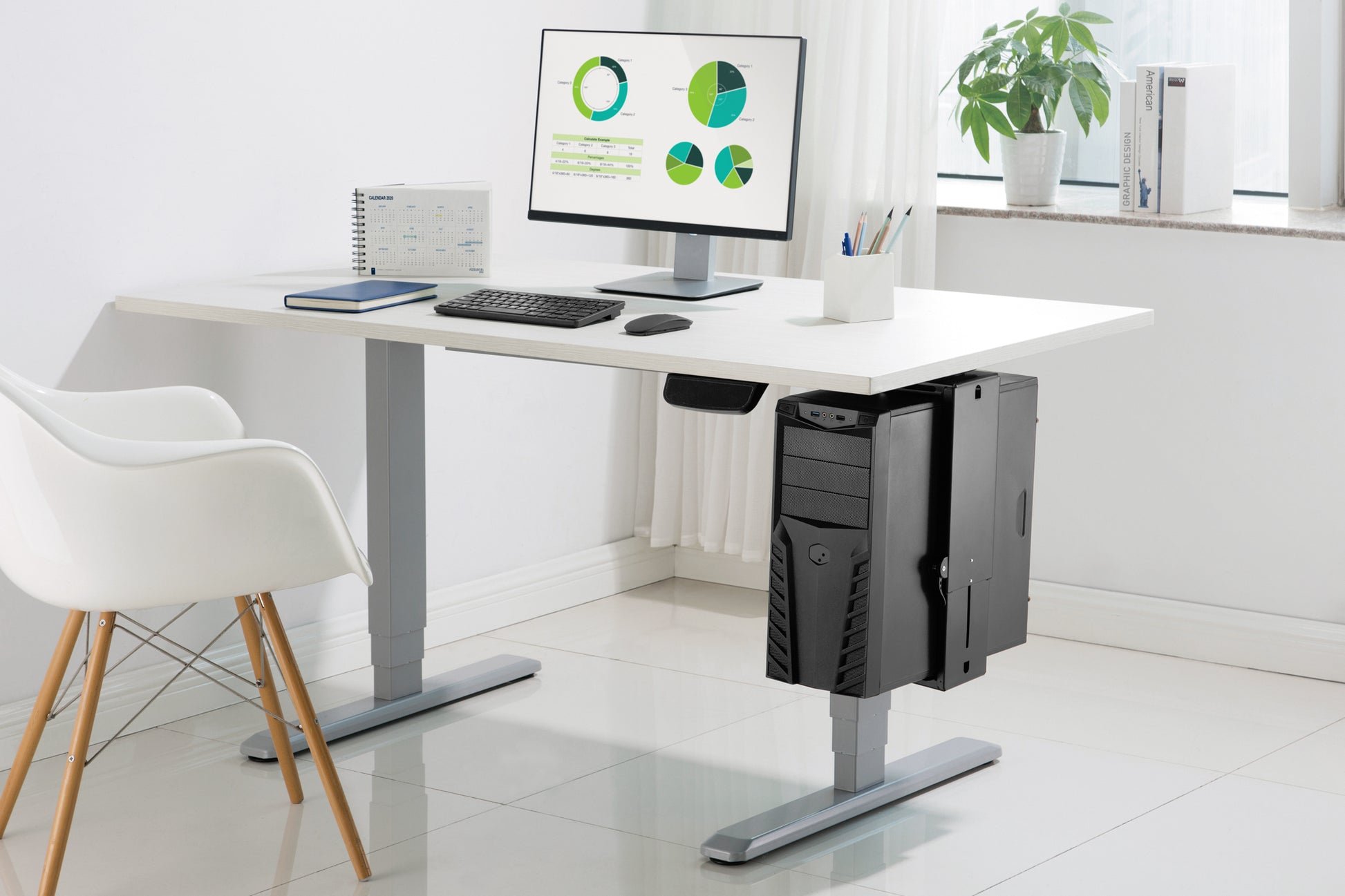Digitus Universelle PC-Halterung – Stahl, 10 kg Traglast