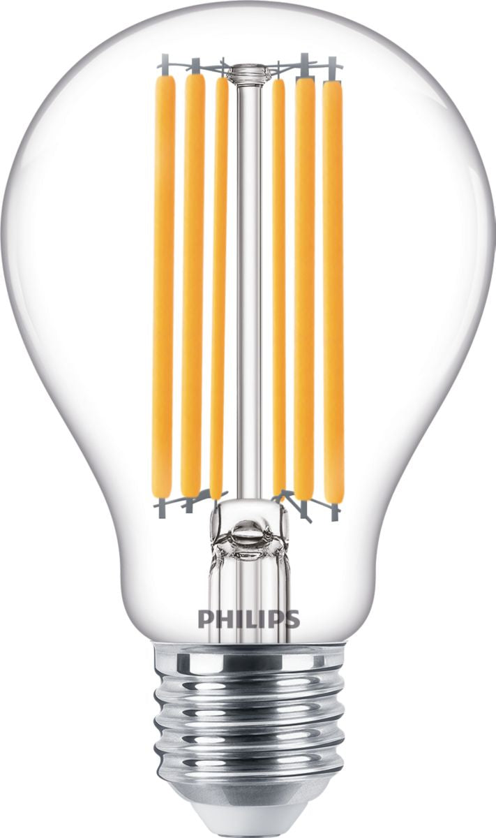 Philips LED-Leuchtmittel E27 A-Form (A67) – Warmweiss 2700 K, 2000 lm, 13 W – IP44 – 1 Stk. – Transparent