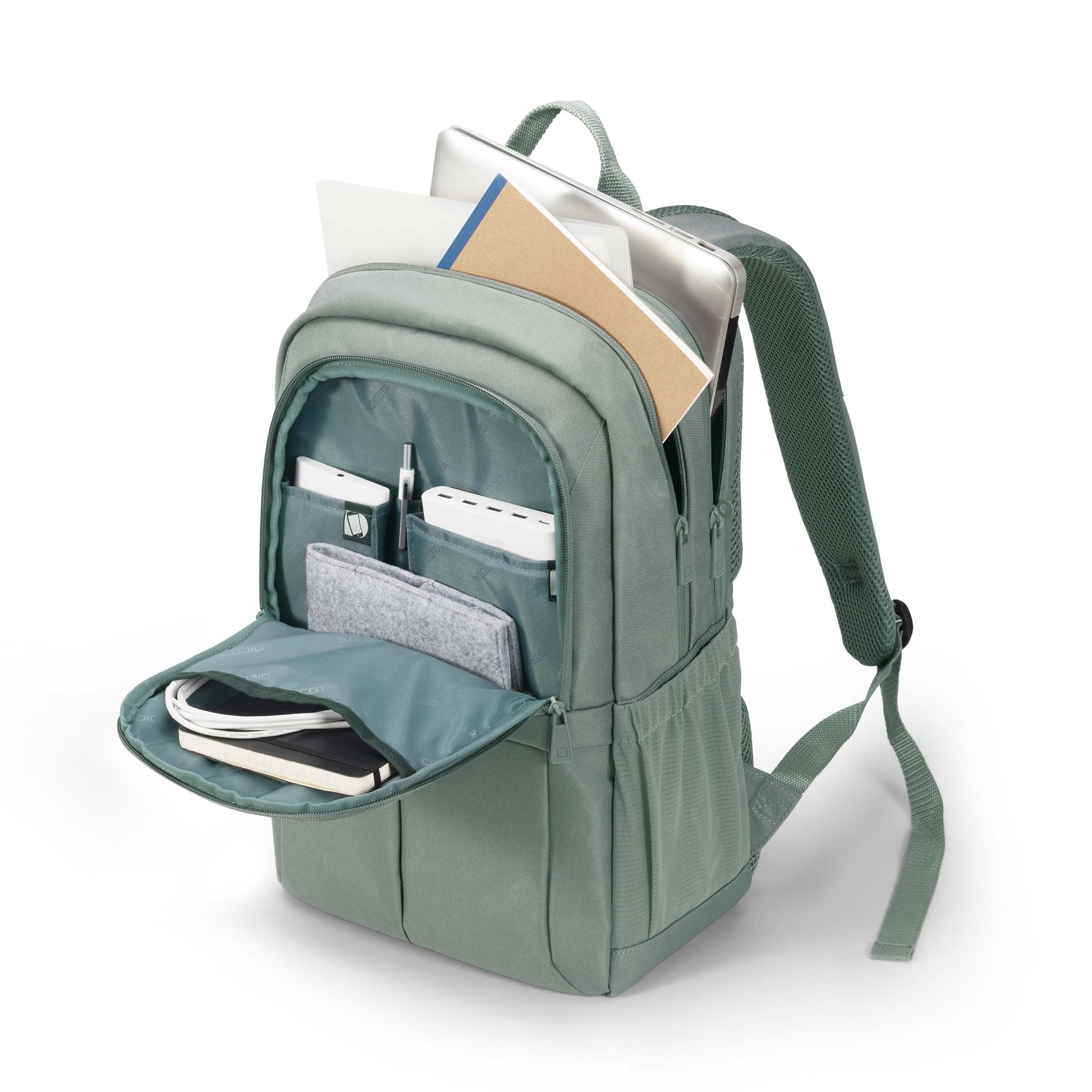 DICOTA Eco SCALE – Notebook-Rucksack – für 15,6" Notebook, 19,5 l, rPET, grau
