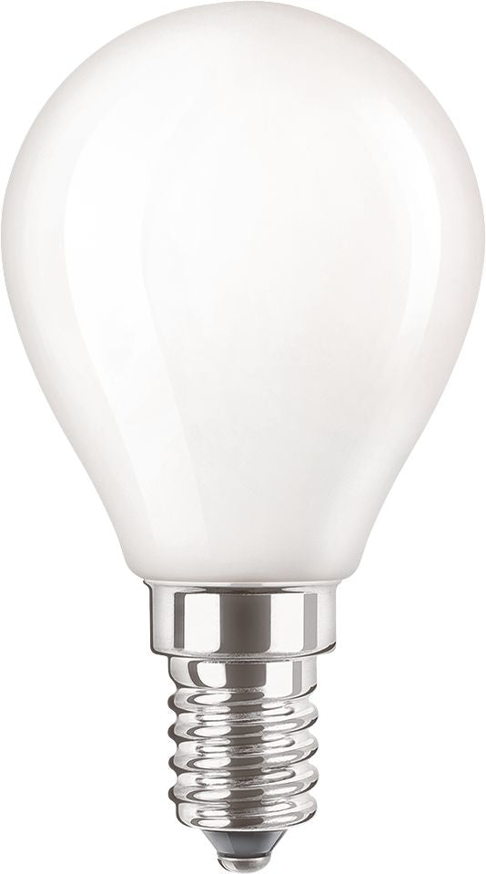 Philips LED-Leuchtmittel E14 Kerze (P45) – Warmweiss 2700 K, 470 lm, 4,3 W – IP44 – 1 Stk. – Weiss – CorePro