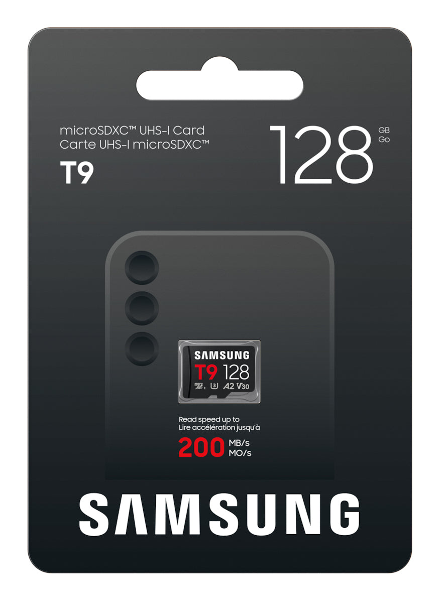 Samsung T9 microSDXC 128 GB – UHS-I, U3, V30, A2, 200/130 MB/s