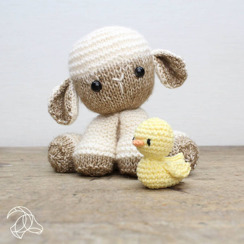 Hardicraft Strickset Lama – 20 cm, Weiss