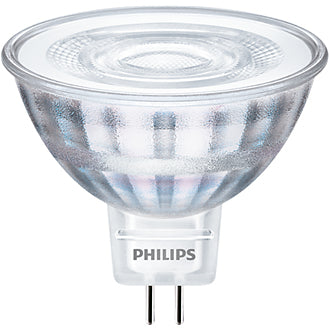 Philips LED-Leuchtmittel MR16 GU5.3 – Warmweiss 2700 K, 345 lm, 4,4 W – 36° – 1 Stk. – Transparent