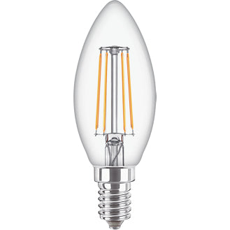 Philips LED-Leuchtmittel E14 Kerze – Warmweiss 2700 K, 470 lm, 4,3 W – IP44 – 1 Stk.