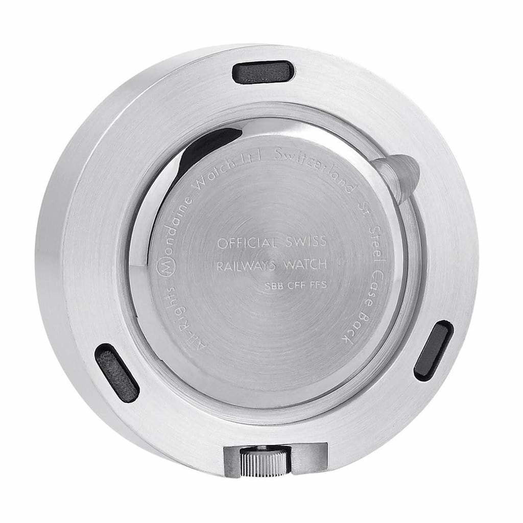 Mondaine Tischuhr – Analog – Ø 5 cm, Weiss, Aluminium