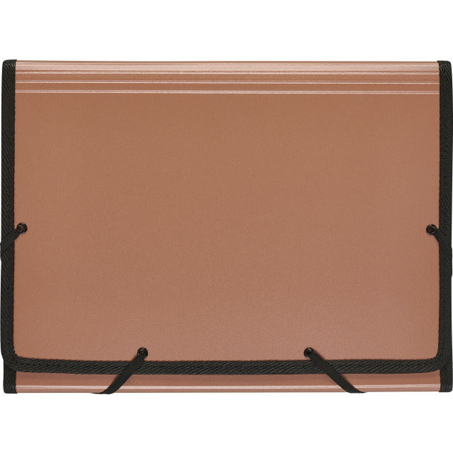 Kolma Sammelmappe für A4, Kunststoff, Bronze, mit Gummizug