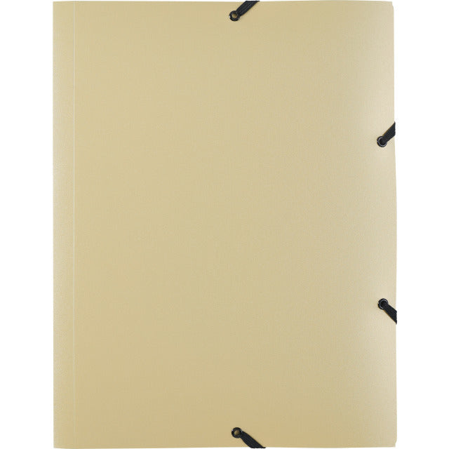 Kolma Sammelmappe für A4, Kunststoff, Gold, mit Gummizug