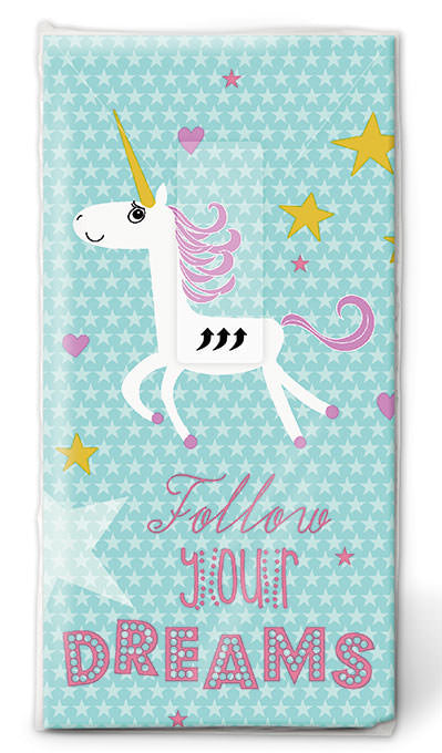 Paper + Design Follow Your Dreams Taschentücher – 4-lagig, 220 × 210 mm – 10 Taschentücher