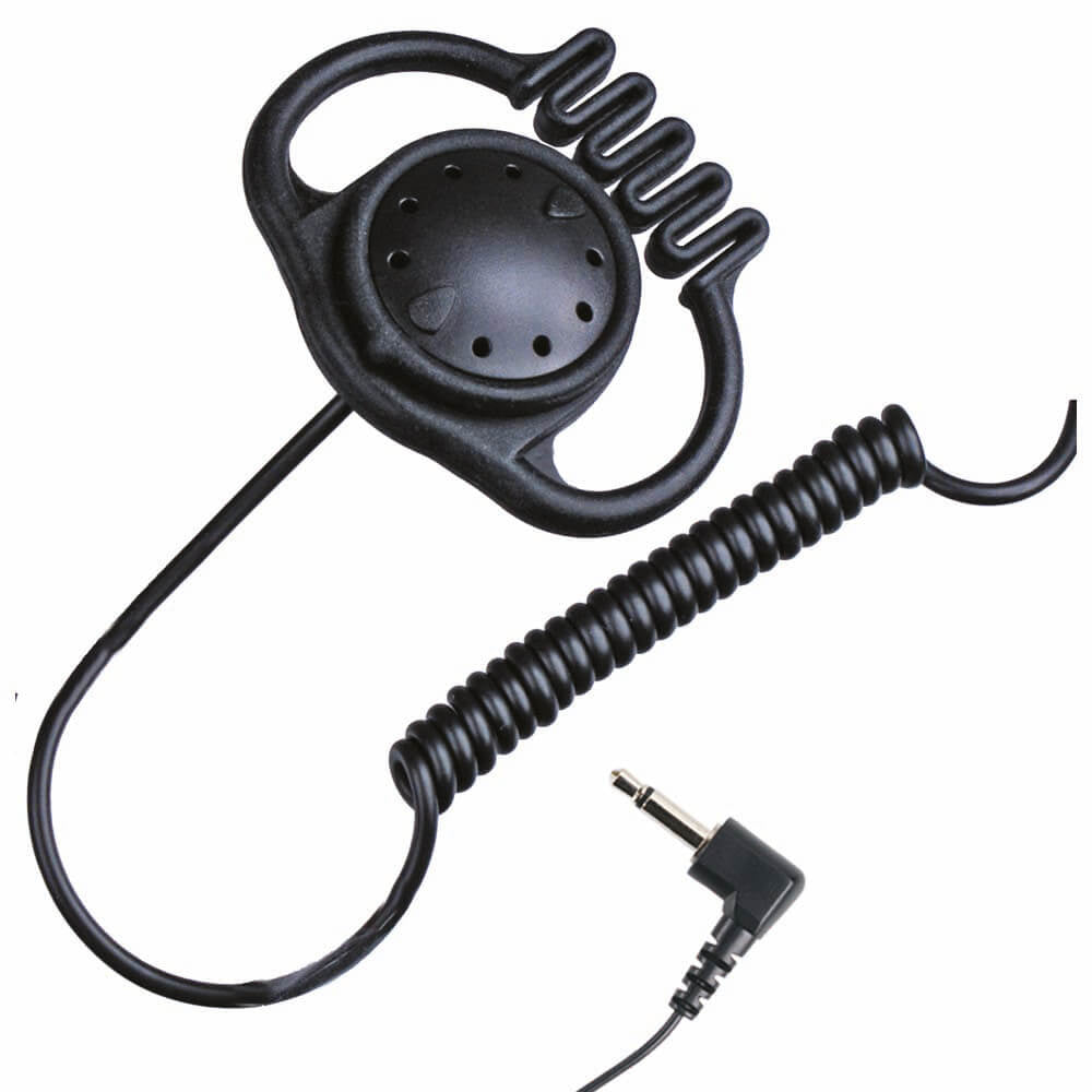 Albrecht OH-2B In-Ear Headset – Kabel 2,5 mm Winkelstecker, für Kenwood G10, G11, G14 u. a., Schwarz