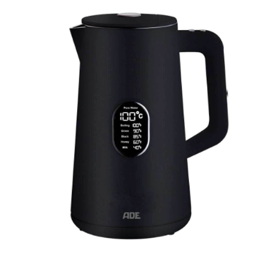 ADE Wasserkocher – 1,5 l, mit Temperaturwahl, Warmhaltefunktion, Kunststoff/Edelstahl