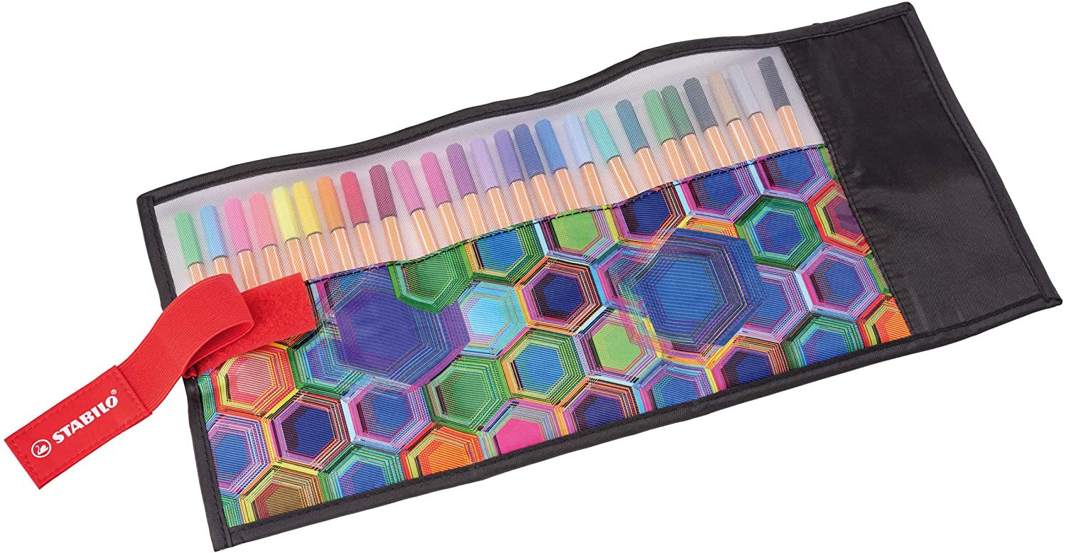 STABILO Fineliner – 25er-Set 0,4 mm – 25 Farben, sortiert