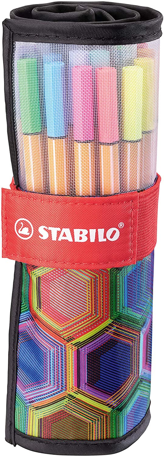 STABILO Fineliner – 25er-Set 0,4 mm – 25 Farben, sortiert